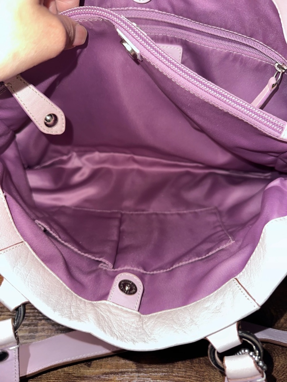 Coach Madison Maggie Pink Leather Satchel Crossbody Bag - Picture 13 of 16
